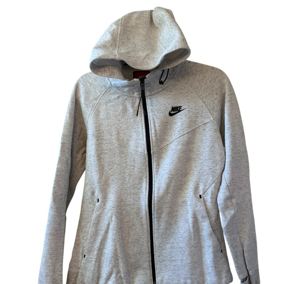 Nike Light Gray Full-Zip Hoodie - Picture 1 of 7